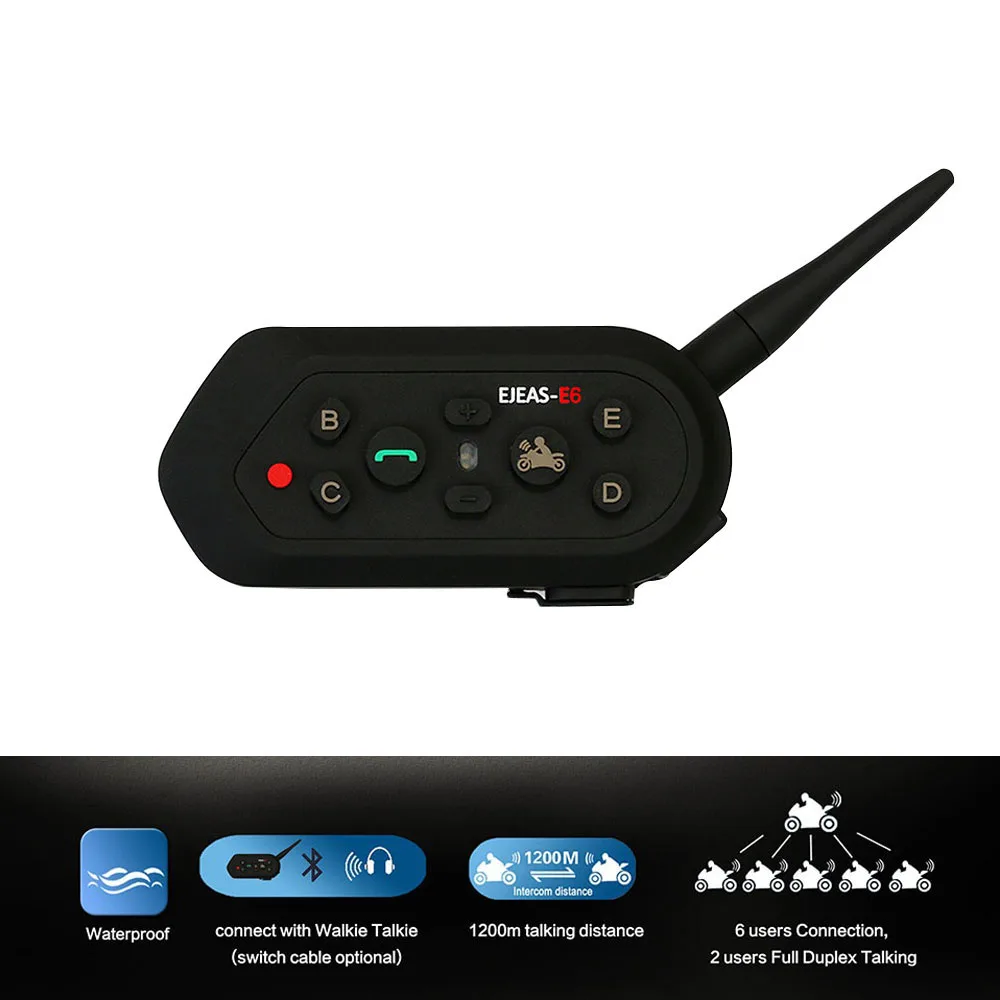 

Intercom Helmet Bluetooth Headset Motorcycle Communication Intercomunicador 1200M Range Motorcycle Bluetooth Interphone