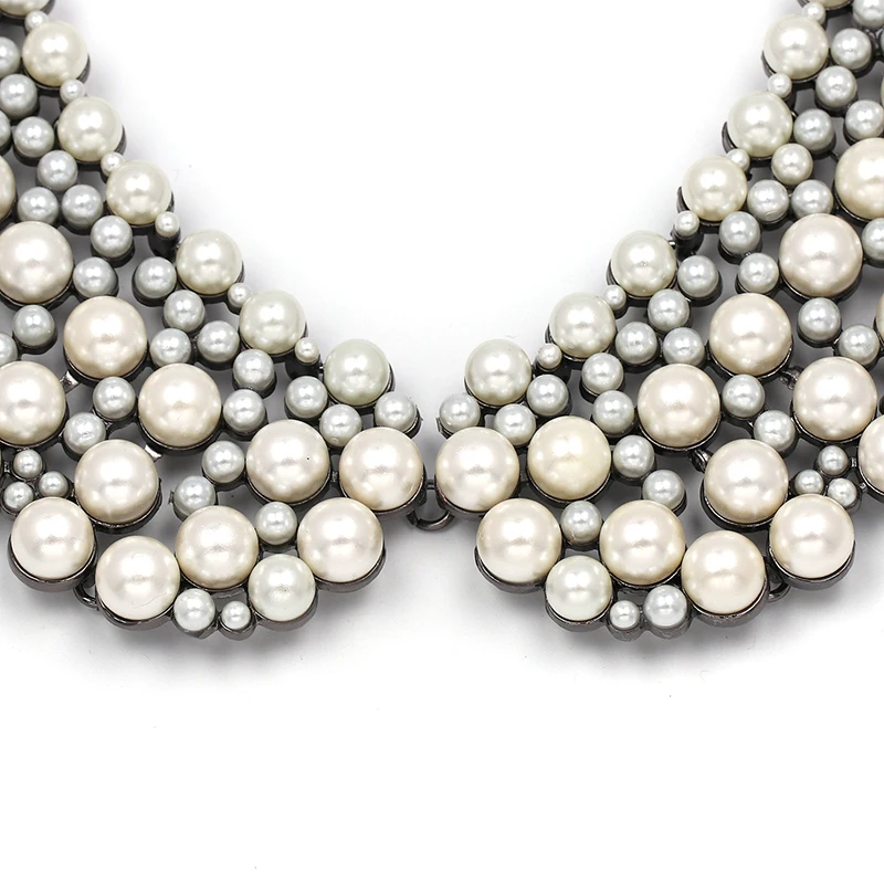 JURAN Мода Кристалл Воротник-стиль ожерелье чокер ошейник нагрудник себе имитация жемчуга ожерелье для женщин ювелирные изделия заводская цена