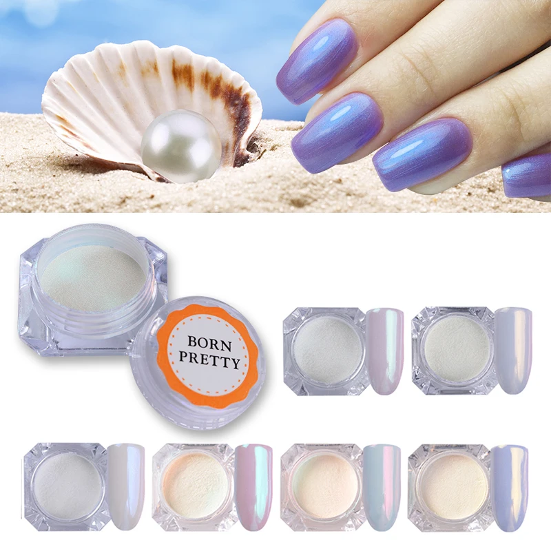 Mermaid Powder Nail Art Glitter Mixed With Gel Polish Pigment Powder