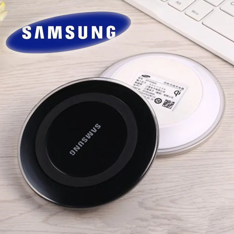 

Original Samsung QI Wireless Charger For Galaxy S7 S6 EDGE S8 S9 S10 Plus Note 4 5 Iphone 8 X XS XR Genuine Adapter Charge Pad