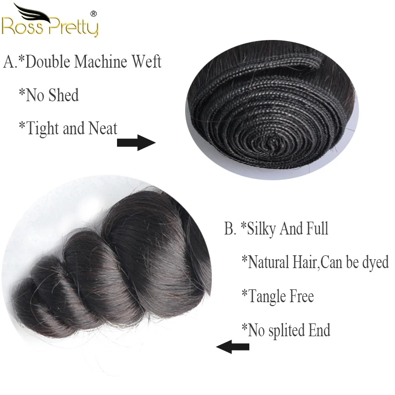 loose wave hair bundle details