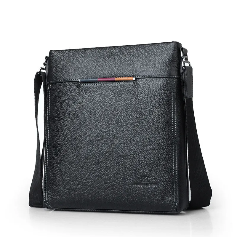 

Luxury Brand Design Natural Genuine Leather Bag Simple Fashion Shoulder Crossbody Bag Casual Men Messenger Bags