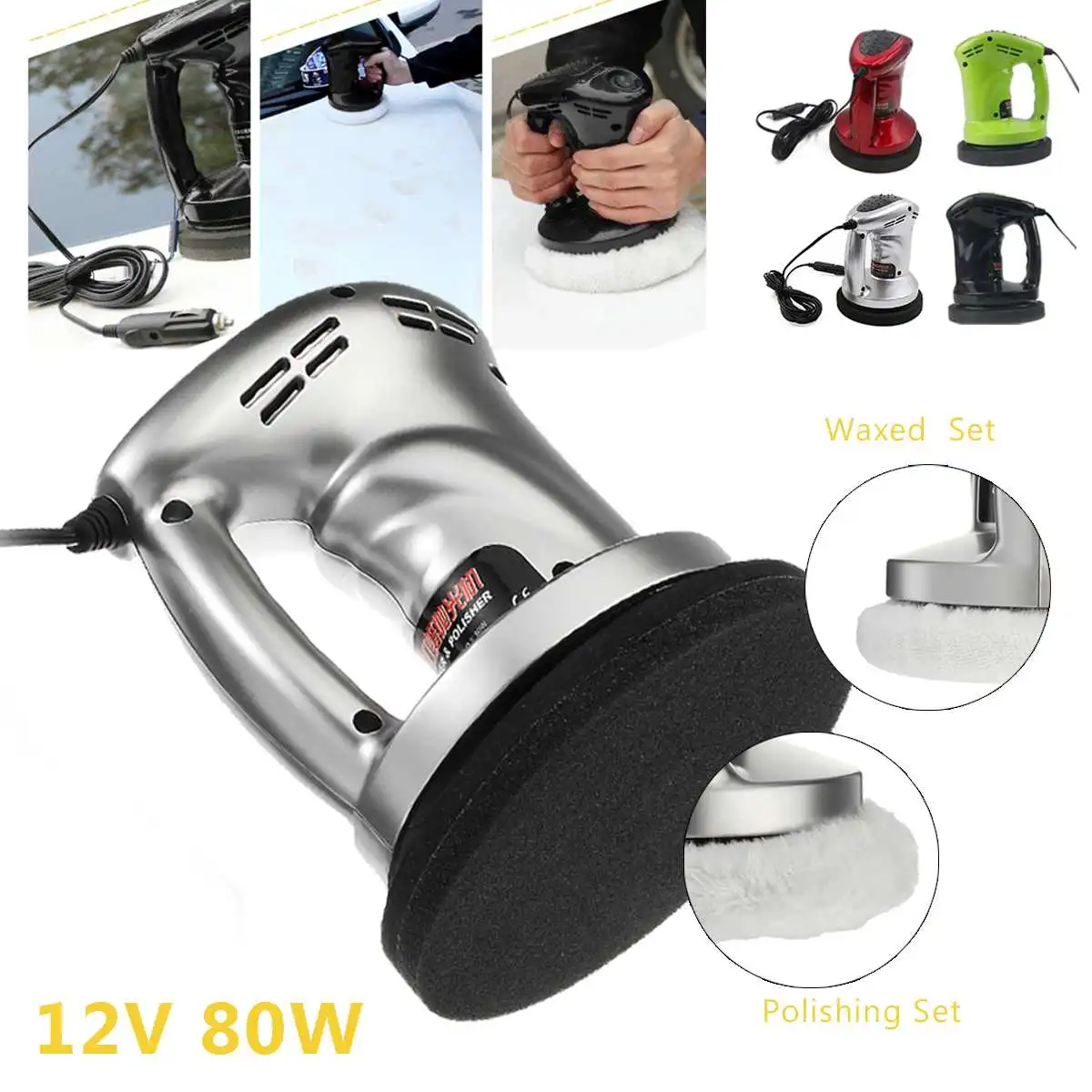 

12V 80W Portable Car Polishing Machine 3 Meters Power Cable for Automobile Home Outdoor Vehicle Polisher Electric Sander Cleaner