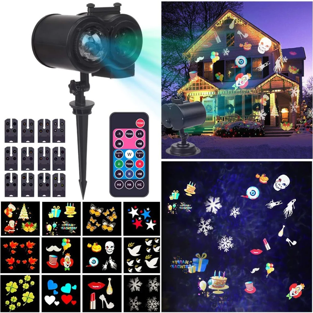 Christmas Decoration For Home Waterproof Led Wave Landscape Lighting Christmas Decoration For Home Waterproof Led Wave Landscape Lighting Xmas Lights Outdoor Indoor 16 Types Snowflake Projector