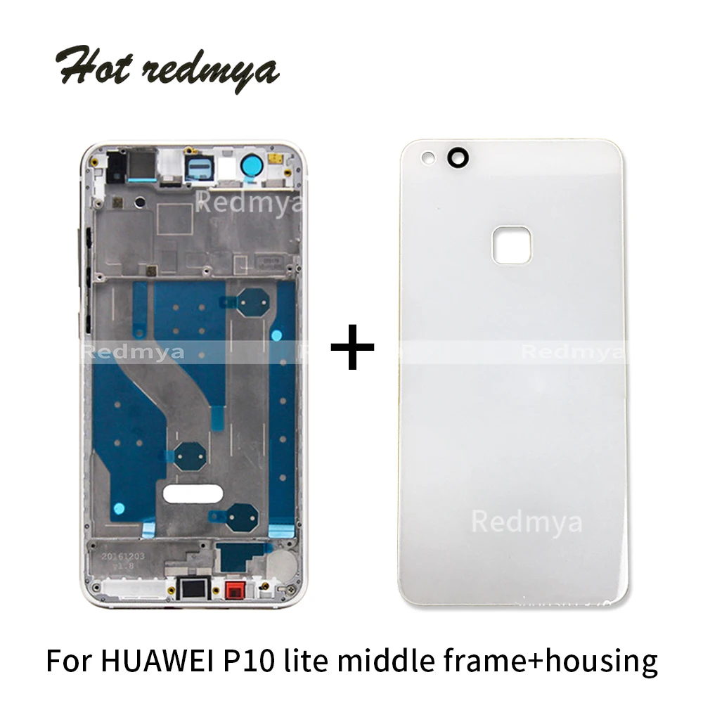 

Middle Frame Housing For Huawei P10 Lite Glass Back Battery Cover+Middle Bezel Front Frame Rear Plate Chassis Replacement Parts