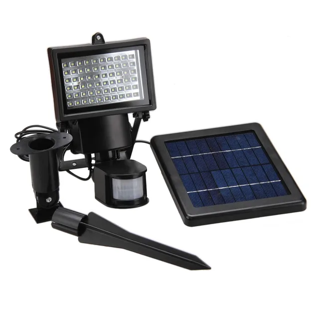 newest 9v 3w 60 led solar power street light pir motion sensor light