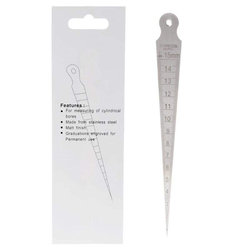 1-15mm Stainless steel taper gauge feeler gap hole double side measuring to CWIC