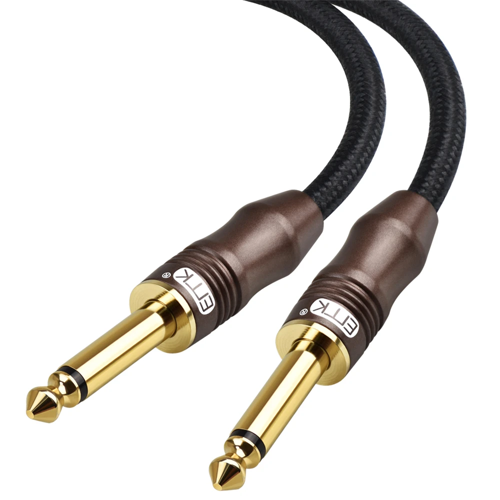 Моно кабель EMK Jack 6 3 с оплеткой КАБЕЛЬ 35 5 со штекером на штекер Aux 1 м 8 10 15 для