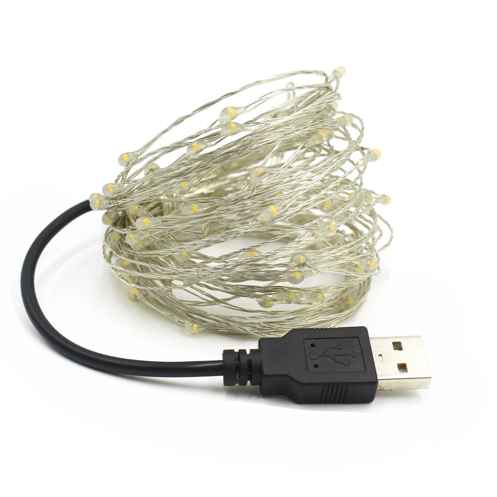 5 м 10 20 DC5V USB питание светодиодные гирлянды сказочные огни ночники для Рождества