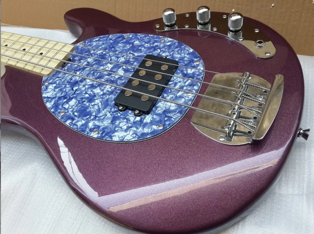 

blueviolet color 4 string bass guitar