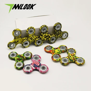 40pcs DHL Hand spinner Fidget spinner lot camouflage Finger Figet Carki spinners Stres spiner Figit Toy Tri spinner Handspinner