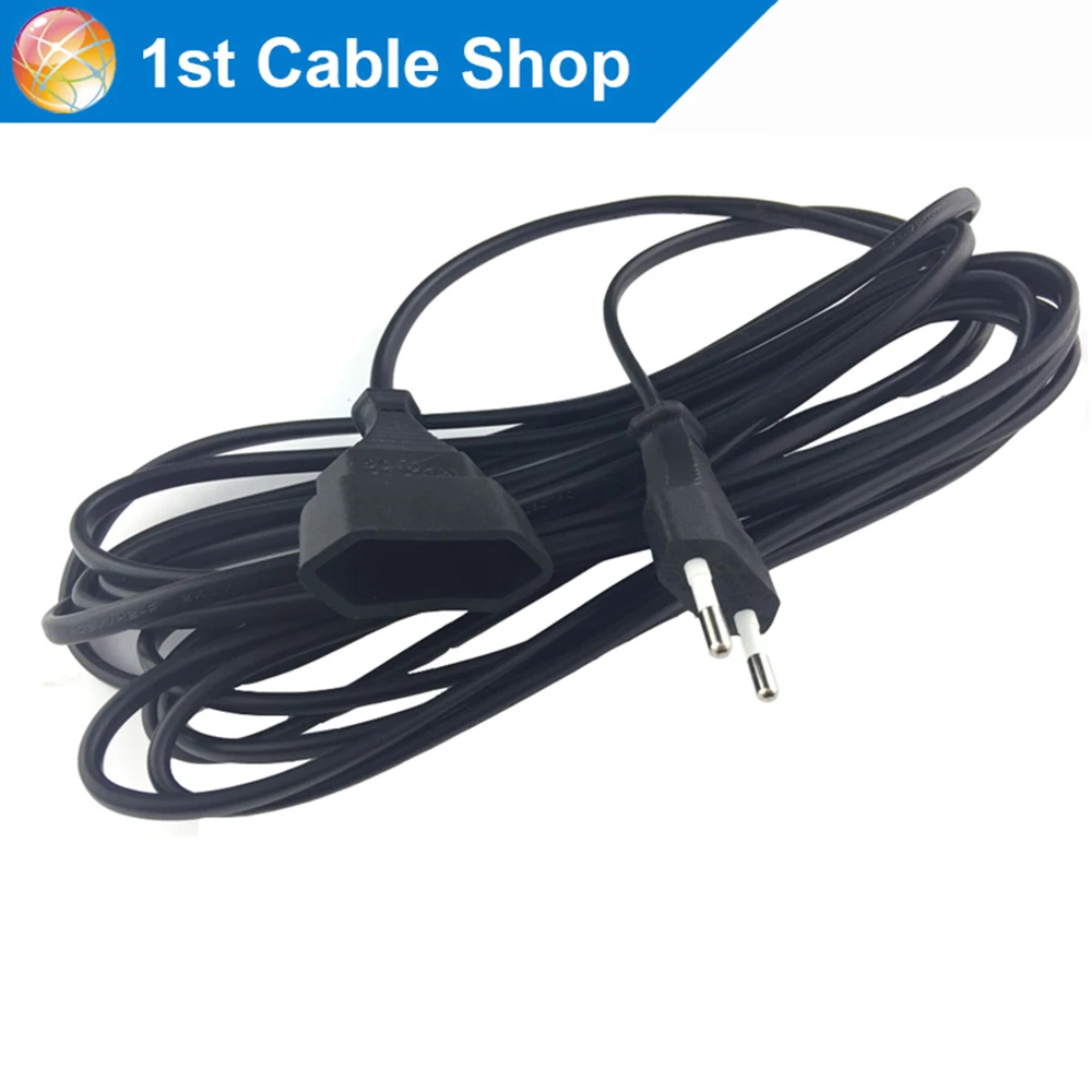 

EU power extension cord European EU 2 Prong VDE Male to Female Power Extension Cable for PC Computer PDU UPS 5M 3M 1.5M 1M 0.5M