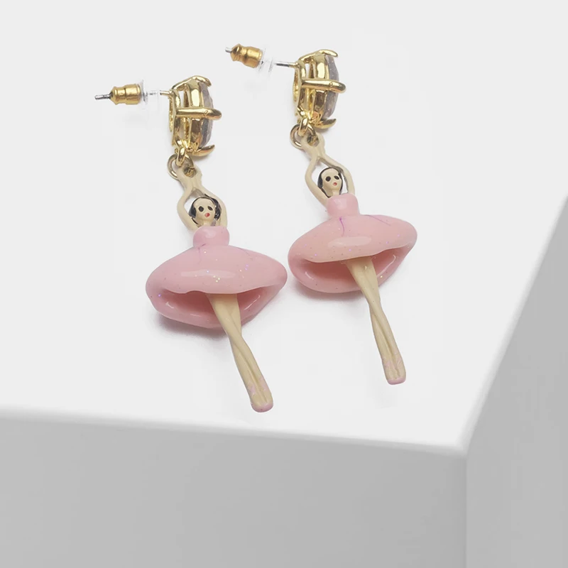 

Ballet girl pendant design fashionable elegant drop earrings