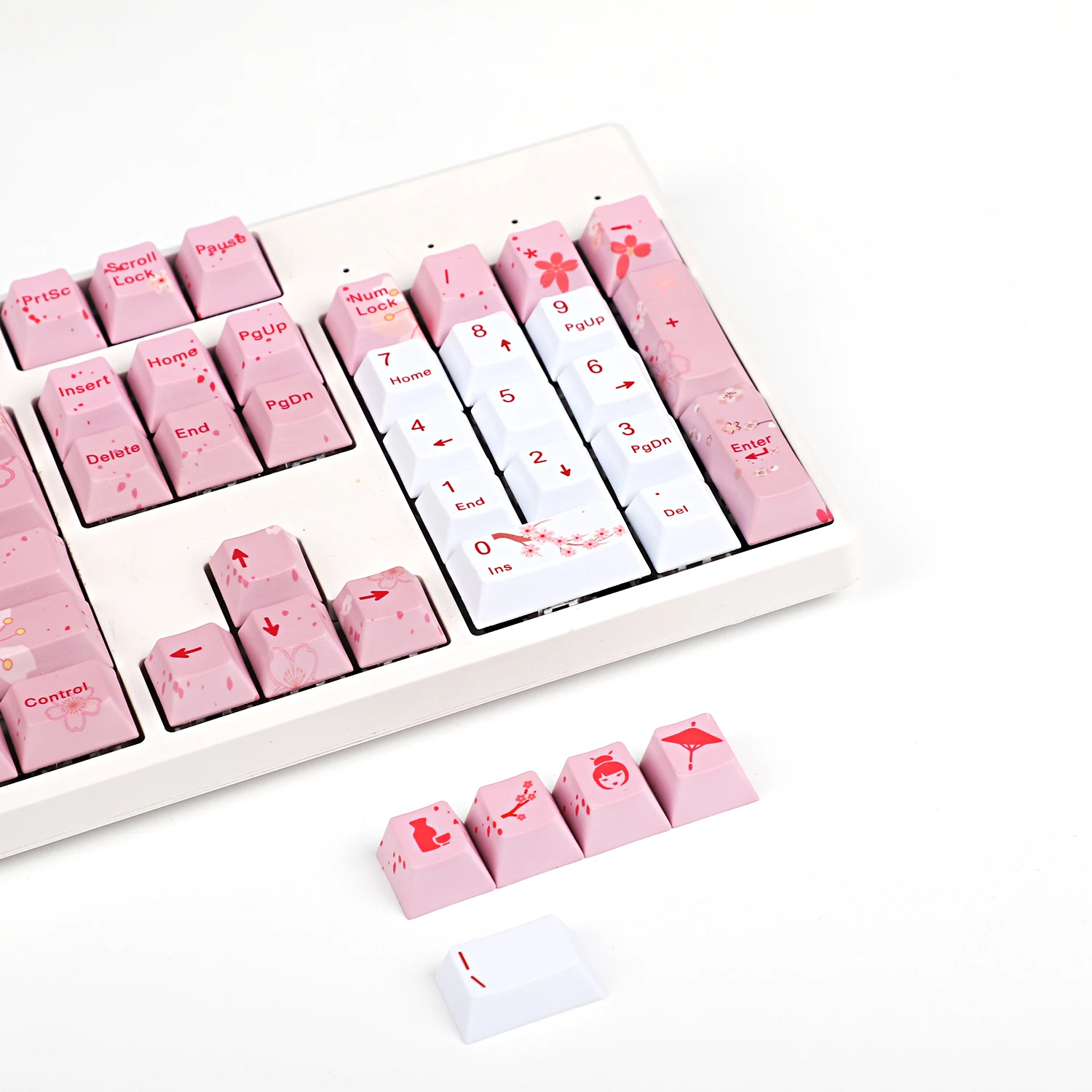 YMDK Вишневый профиль ANSI 108 пять Сторон краситель Sub PBT Keyset Keycap для 61 87 104 Стандартный
