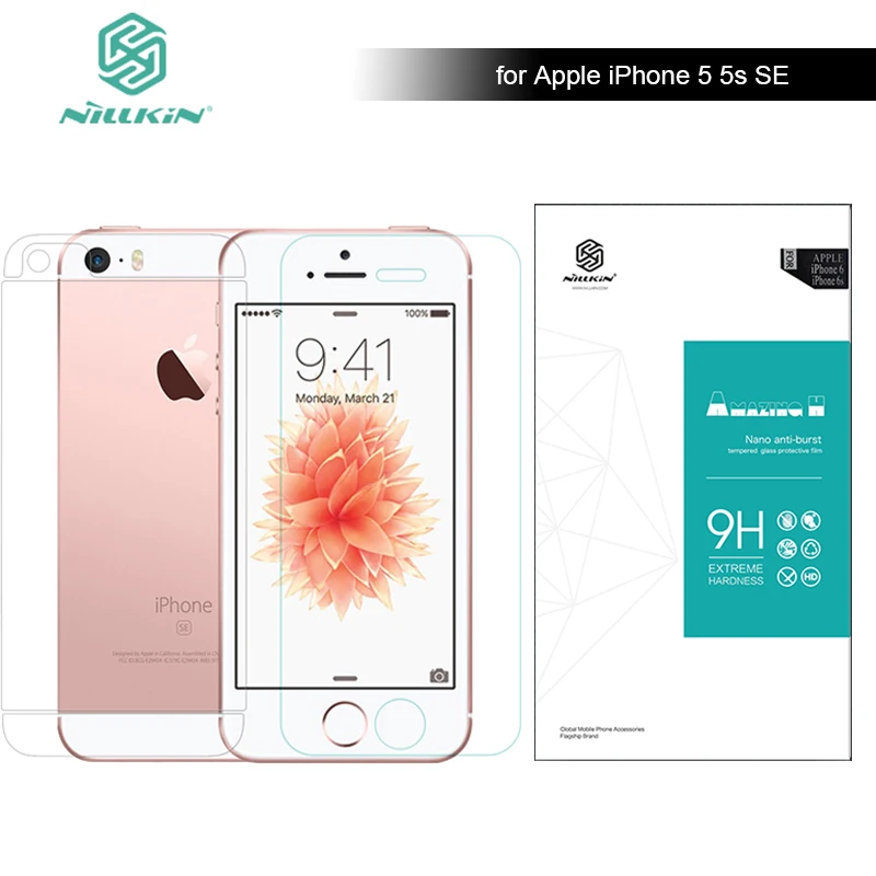 for iPhone 5 5s se Nillkin 9H Ultra-thin Tempered Glass Screen Protector 5S 5SE Anti-Scratch Film | Мобильные телефоны и