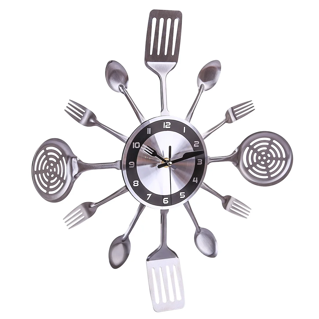 41,5 см креативная железная художественная посуда настенные часы бесшумные настенные часы кварцевые современный дизайн для домашнего декора Relogio De Parede-серебро