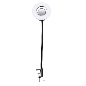

Photography Makeup Ring Light 8 Inch 5500K Dimmer Photo Studio Tabletop Bulb Phone Video Live Light Lamp 49cm Metal Hose Clip