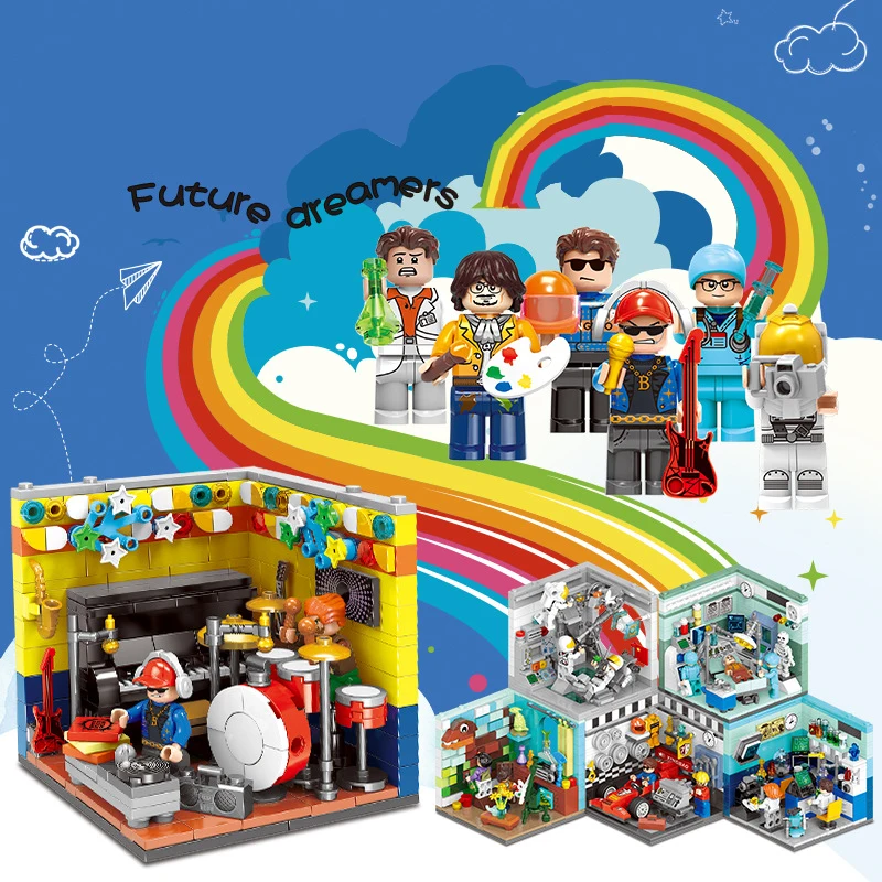 

The Future Dreamers Set Building Blocks The Living House Set Building Bricks Educational Toys Compatible with LOGO blocks toys