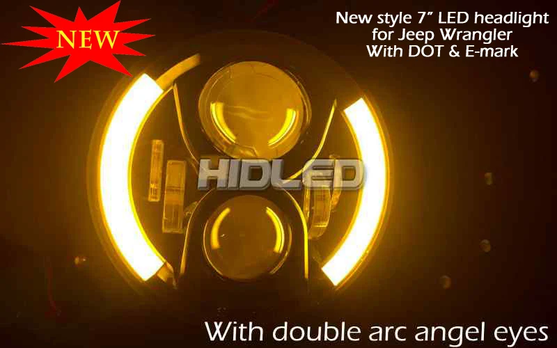 

New released 7 inches LED projector headlight for Wrangler Land Cruiser with DOT and E-mark certification