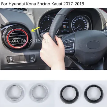 

Car Front Air Conditioning Outlet Vent Garnish Cover Frame Lamp Trim 2pcs For Hyundai Kona Encino Kauai 2017 2018 2019 2020