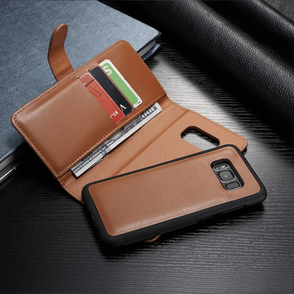 

360 Full Protective Phone Case for Samsung Note 8 9 Flip Magnet Wallet Detachable Combo Cover for Galaxy S5 S8 S9 Plus S7Edge