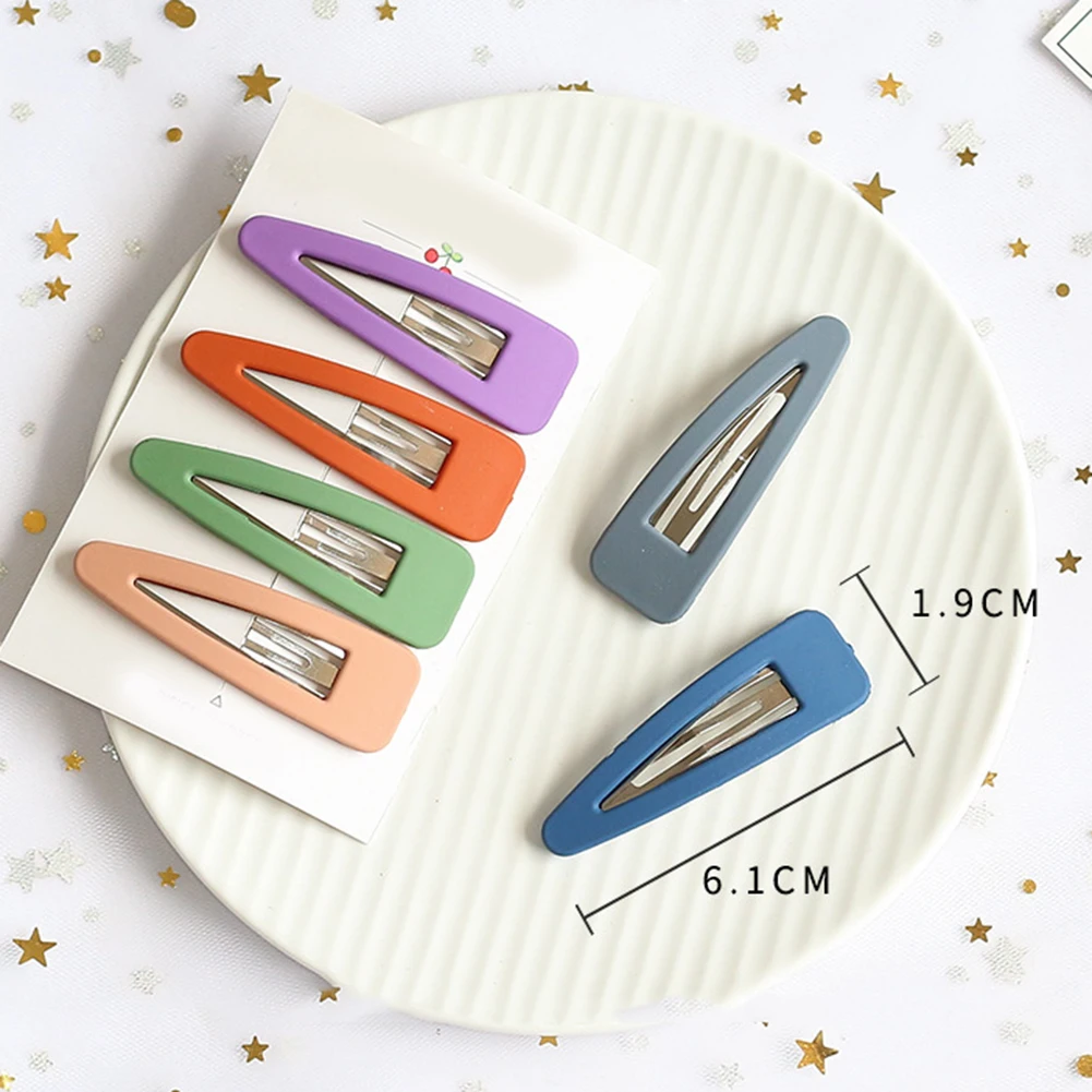 1Pc Cute Hairpins Candy Color Snap Hair Clip for Girls Hair Pins Unique Women's Gift BB Clip Hairclips Hair Accessories