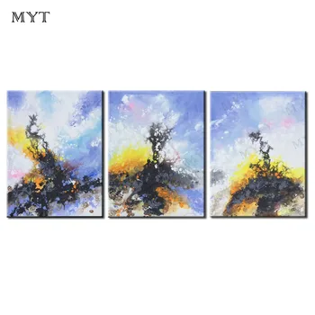 

Decorative Pictures 3 Pieces Abstract Oil Painting On Canvas Handmade Picture Decor Modular Wall Art For Room Unframed
