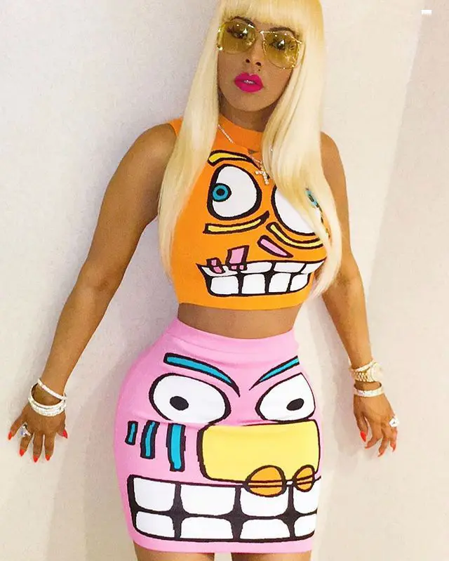 

New arrive popular style women summer dress o neck character printing short mini dress night club wear L0068
