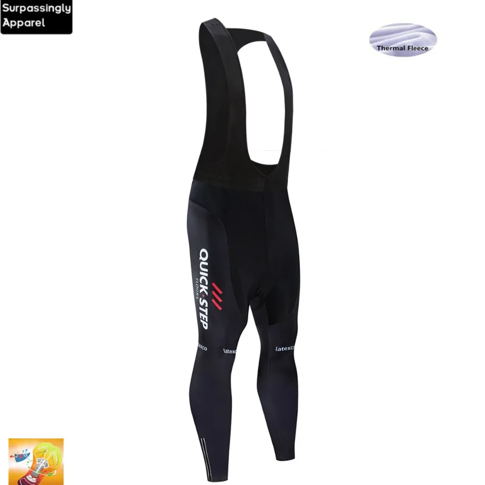 

2019 Pro Black QUICK STEP Cycling BIB Pants 16D Gel Pad Downhill Mountain Road Bike Ciclismo Winter Bicycle Cycling BIB Shorts