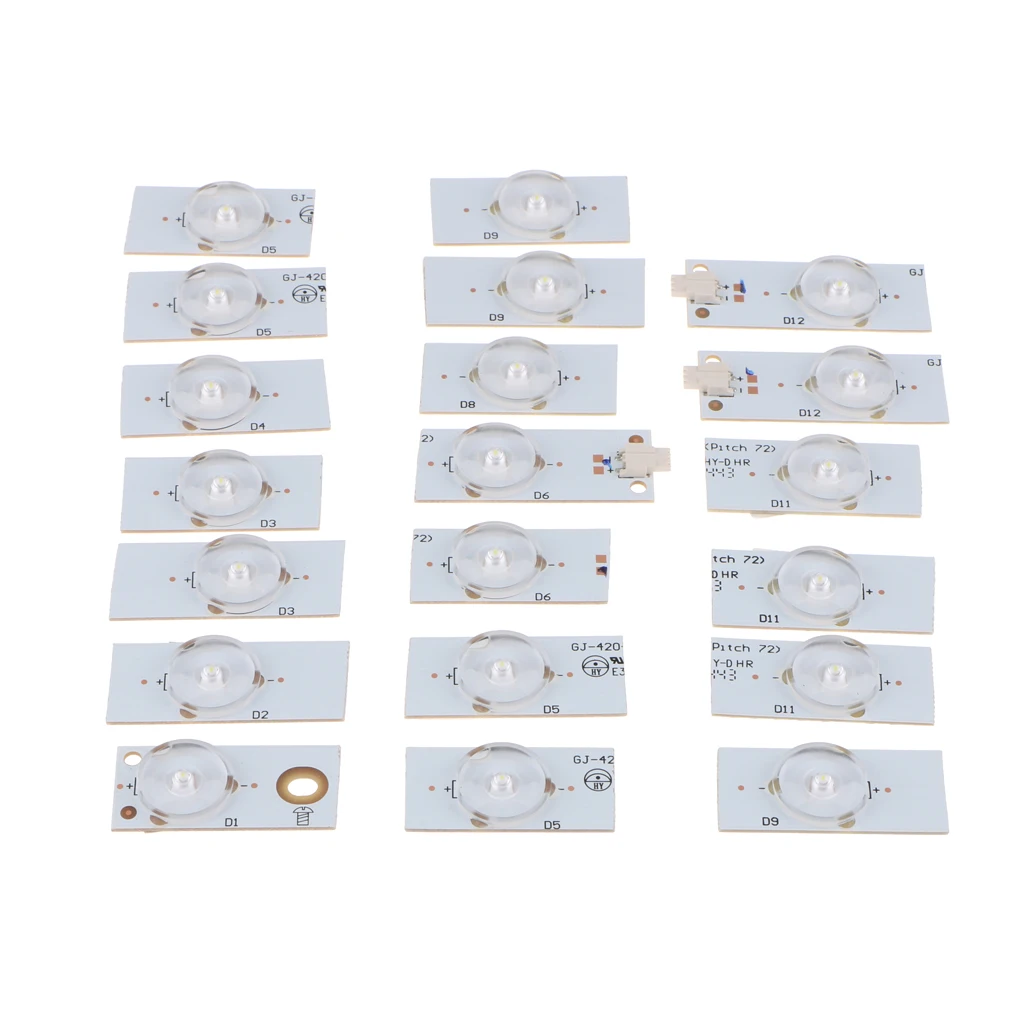 20Pcs 6V SMD Lamp Beads With Optical Lens Fliter For 32-65 Inch LED TV Repair