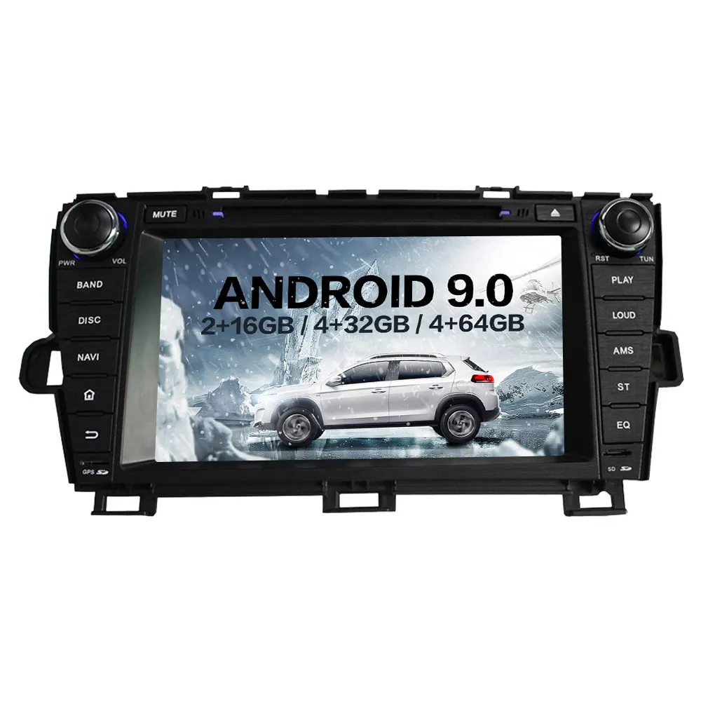 Clearance Android 9 Car DVD Player GPS Navigation Stereo head unit for Toyota Prius 2009-2013 Car Radio tape recorder multimedia player 4G 0