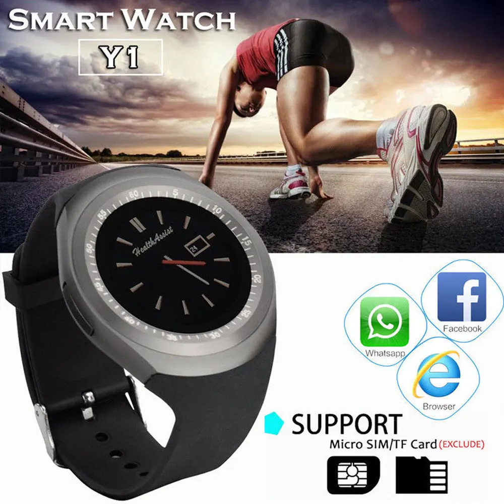 

Y1 Smart Watch Bracelet Activity Tracker Alarm Clock Bluetooth Dial Call Message Support Hands-free Calls Reminder Smart Watch