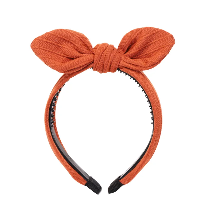 Headband for Women Bezel Hair Accessories Girls Knot Hairband Korean Style Fashion Hiar Bows Rabbit Ears Headwear VERVAE