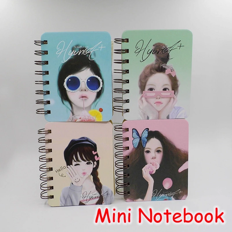 

(1 Piece) Cute Korean Stationery Kawaii Girls A6 Mini Notepad Pocket Notebook Diary Planner Kids Gift C118