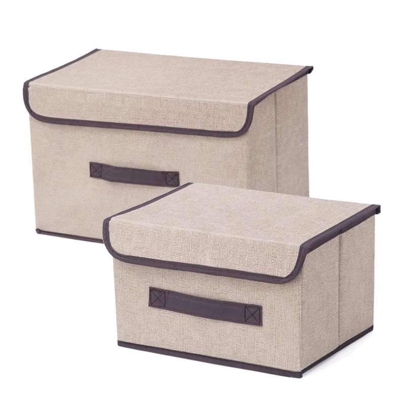 

Foldable Organizer Storage Boxes Square Non-woven Fabric Casket Wardrobe Desk Table Home Fashion Portable Sundries Containers