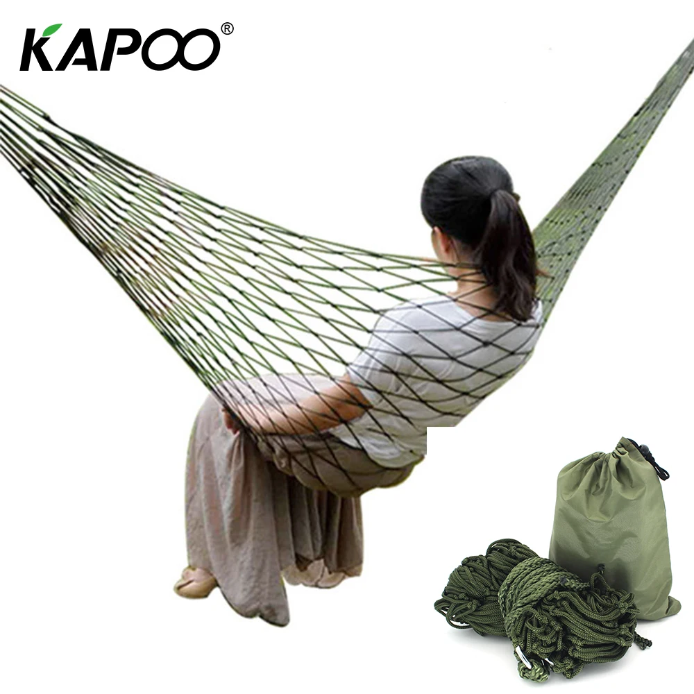 

Nylon Hammock 9 Strands Swing Furniture Hamak Hamac Hanaca Hanging Chart Camping Travel Outdoor Garden Hunting Sleeping Bed