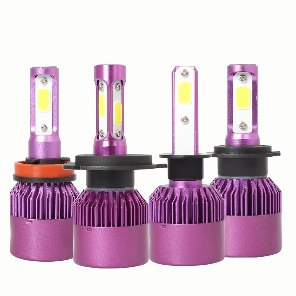 2PCS H4 H7 LED Car Headlight Bulb 8000LM S2 Upgrade LED H1 H8 H9 H11 HB3