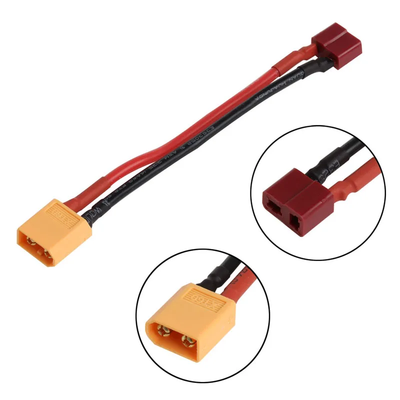 

T Plug Female To XT60 Male Silicone Wire Connector Adapter Converter