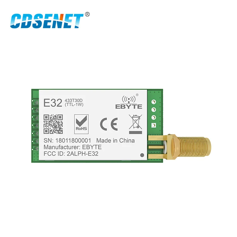 LoRa SX1278 SX1276 433 мгц радиочастотный модуль передатчик приемник 8000 м E32-433T30D UART длинный диапазон 433 МГц 1 Вт беспроводной Радиочастотный приемопередатчик