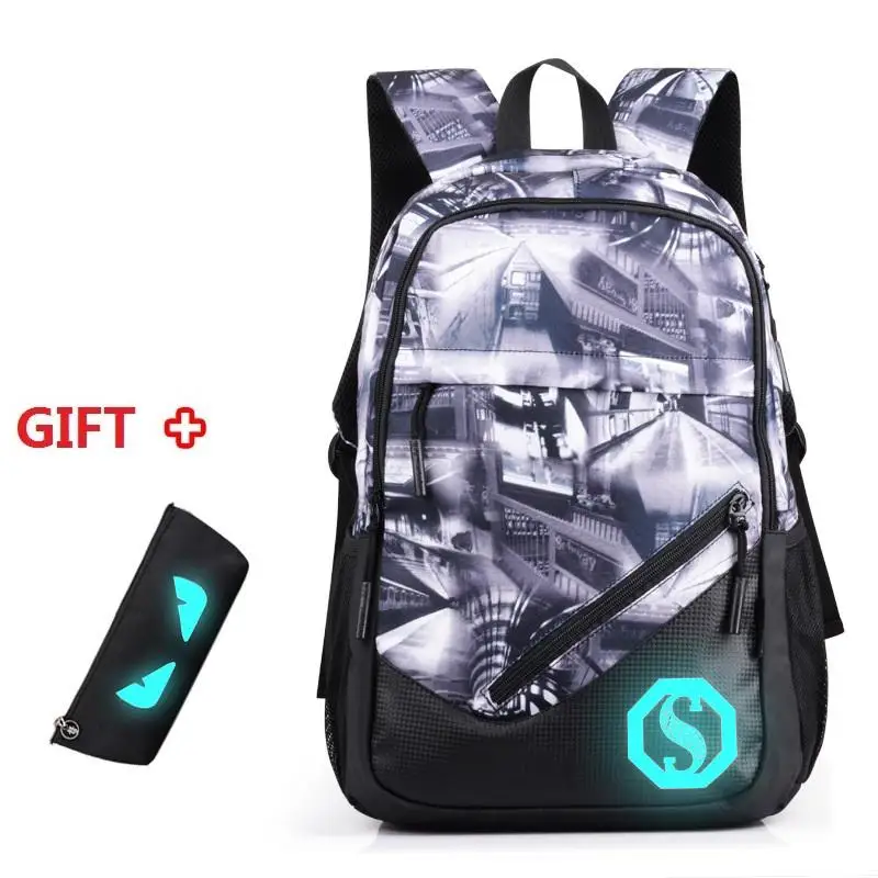 Micky Ken самых лучших брендов, для мальчиков и девочек, школьная сумка для мужчин и женщин рюкзак светящийся в темноте рюкзак студенческий рюкзак с отражающими вставками Тетрадь сумки - Цвет: photo color