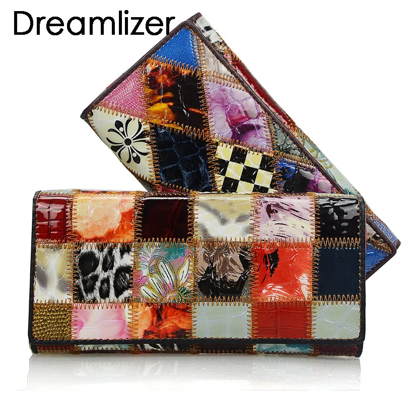 Kopen 2019 Nieuwe Mode Echt Leer Vrouwen Portemonnee Vrouwelijke Hasp Portemonnee Lange Portemonnees Dames Plaid Portemonnee Koeienhuid Lange Portemonnee