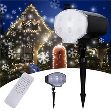 Remote Control LED Snowfall Laser Projector Christmas Lights Outdoor IP65 Waterproof Dynamic Snowflakes Light Garden Landscape Remote Control LED Snowfall Laser Projector Christmas Lights Outdoor IP65 Waterproof Dynamic Snowflakes Light Garden Landscape