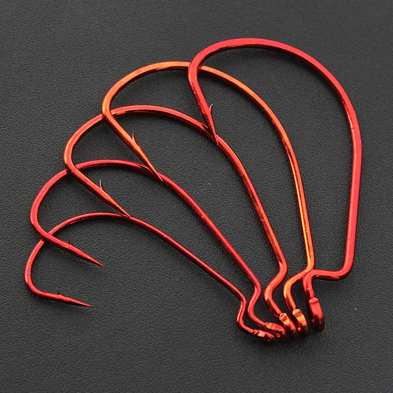 Buy Fishing Hooks Red Grey Crank Hook Lure Soft Bait