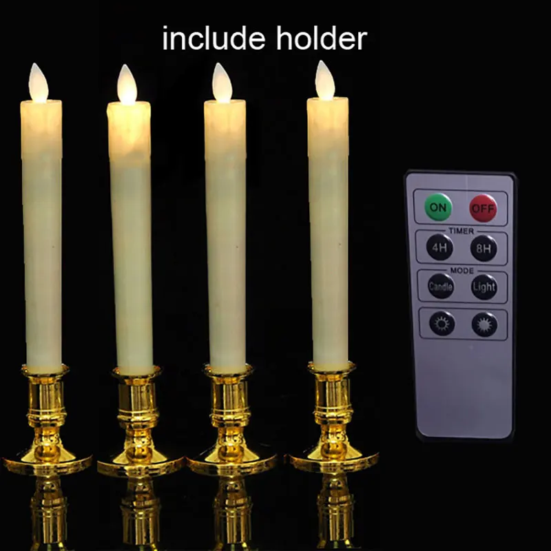 

Pack of 2 Warm White Remote Led Swing Electronic Candles,Timer Battery Led Pillar Candles With Dancing Moving Flame,Base Include