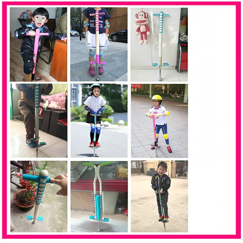 Дети прыжки палка Stilts с защитным снаряжением дети прыгун костюм селфи палкой для