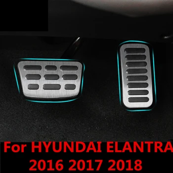 

car styling cover Stainless Steel foot Gas/petrol/oil Brake Rest lamp trim Pedal Accessories For hyundai Elantra 2016 2017 2018