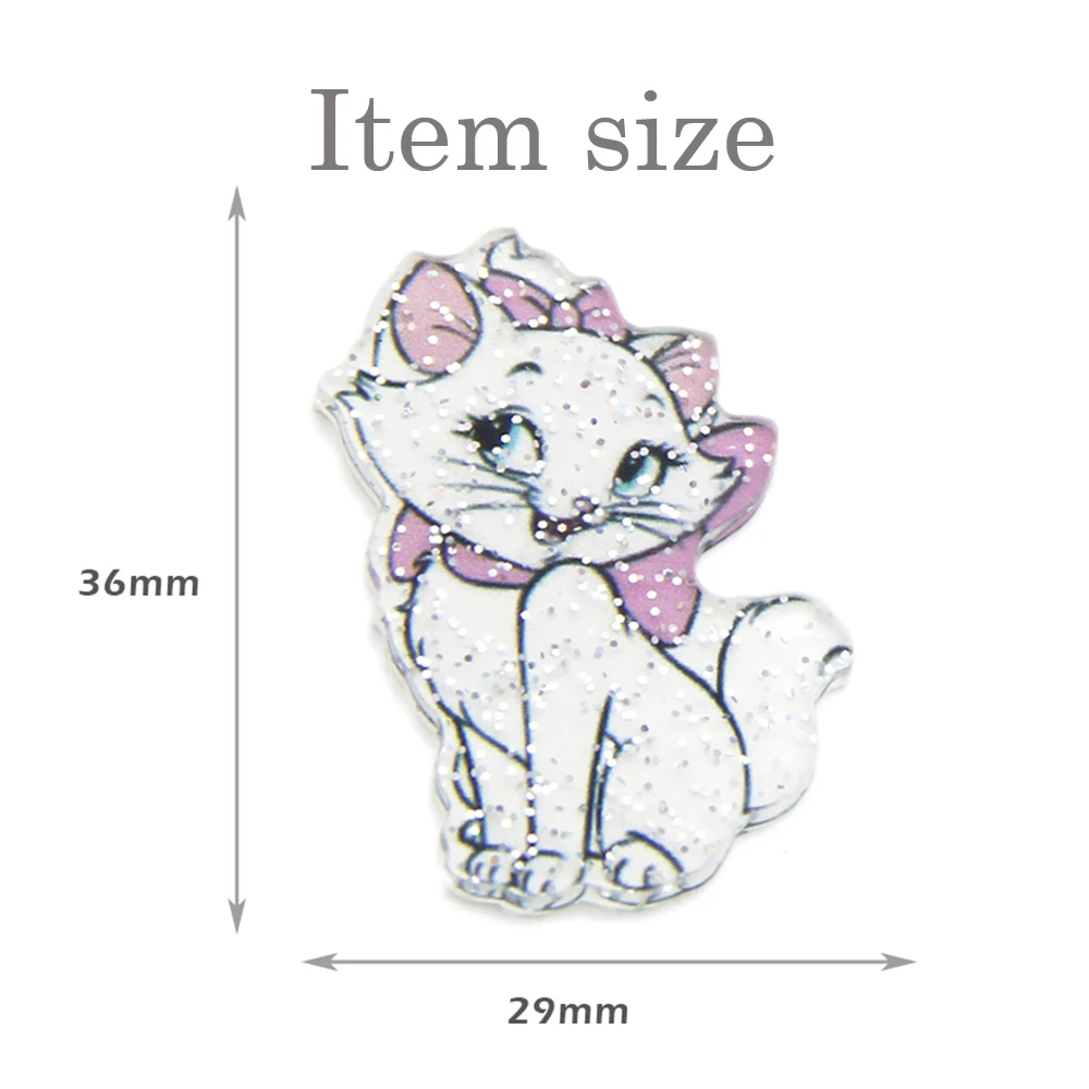 Cartoon Animal Transparent Glitter Planar Resin Acrylic For HairBow DIY Decoration Crafts Accessories 5pcs,5Yc6001 - Цвет: 1079388001