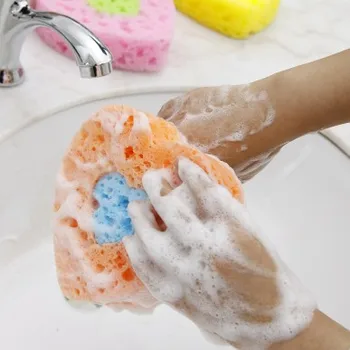

BF015 fashion heart style kitchen brush sponge wipe washing the dishes Sweet fruit bath sponge 15*13*5cm