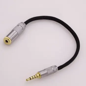 

1meter hi-end 4 core copper wires 3.5mm TRRS to 4.4mm female audio adapter for sony headphone cable