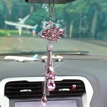 Качество Премиум Хрустальный Лебедь автомобилей висит Rrnaments Авто кристалл орнамент украшение автомобиля авто-интерьер кулон кристалл для подарка
